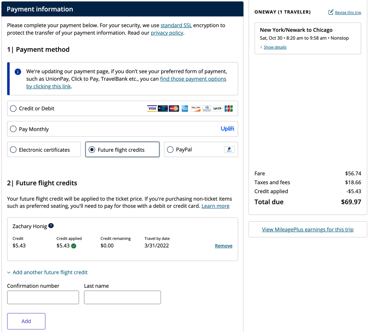 United gives customers more time to use travel vouchers and flight