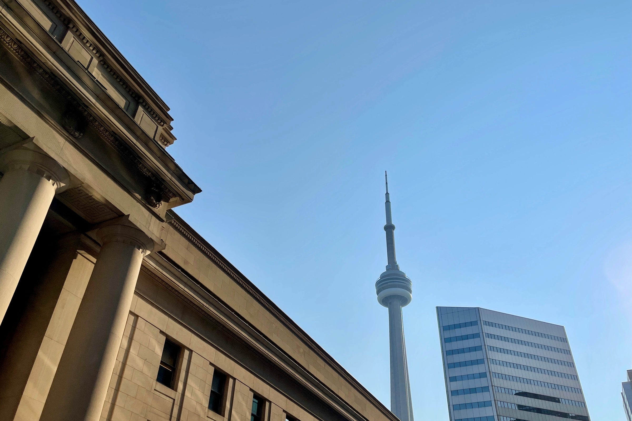 Toronto's Union Station and CN Tower