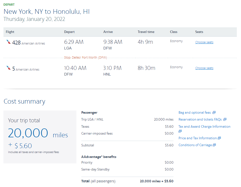 Sweet Spot: American Airlines off-peak to Hawaii - The Points Guy