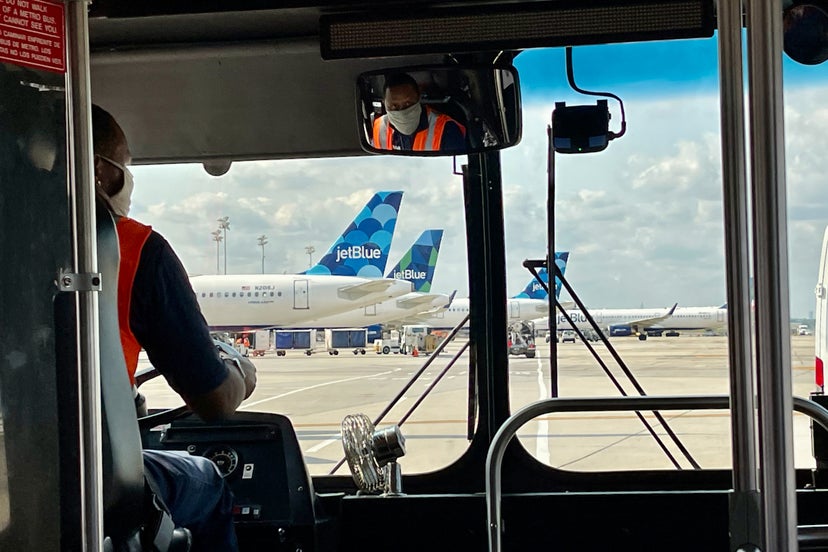 Riding the new JFK bus that streamlines American AirlinesJetBlue connections The Points Guy