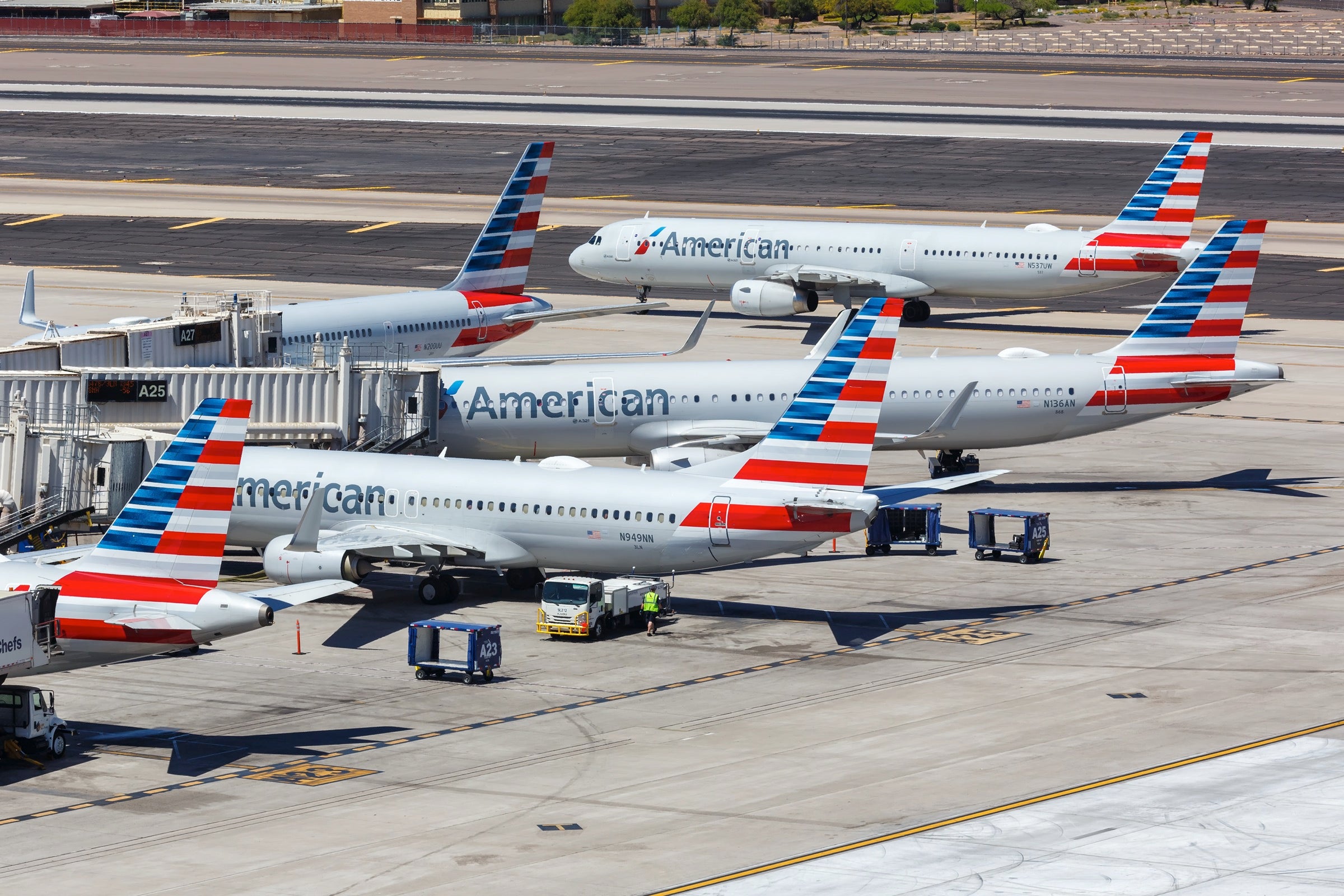 American Airlines jets in Phoenix