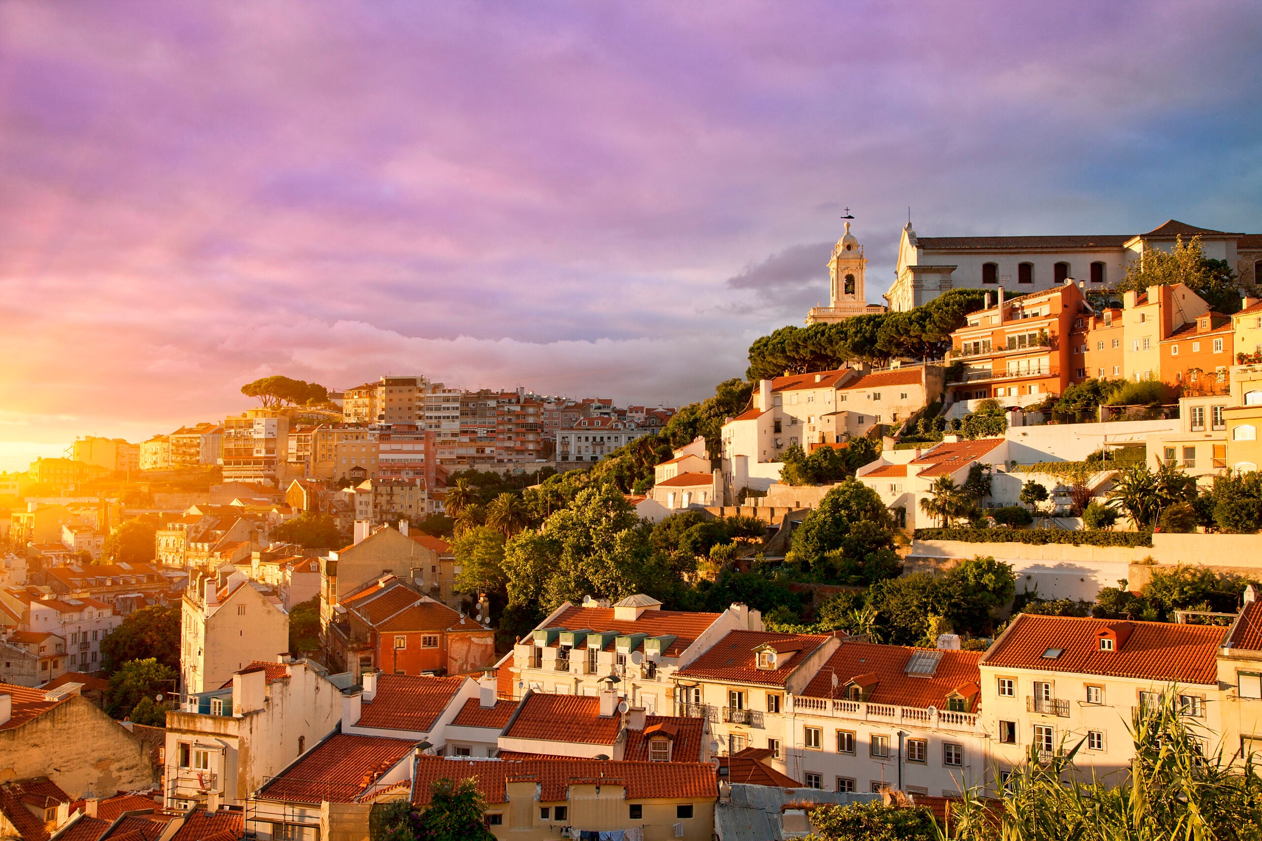 Lisbon, Old Town at Sunset