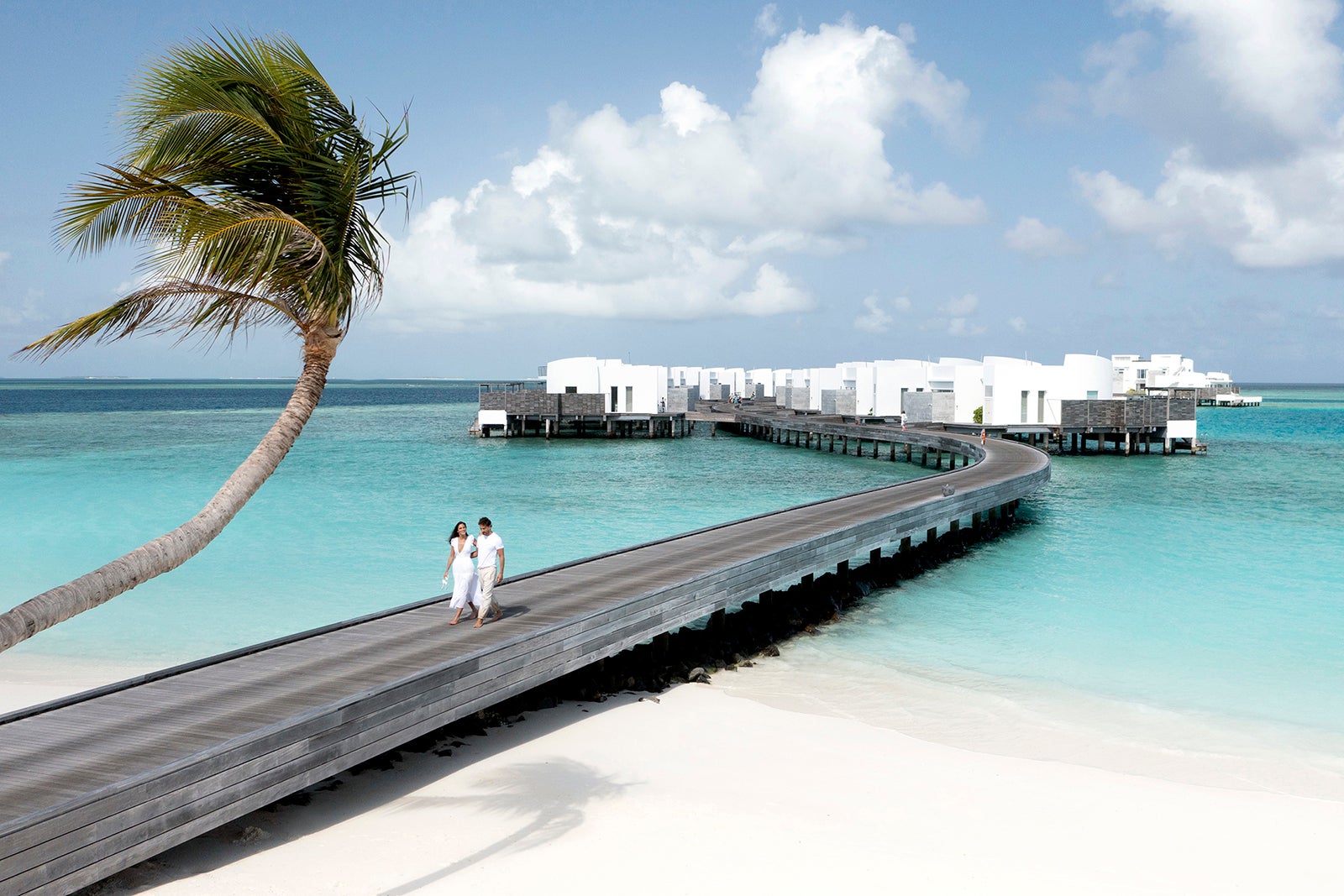 Overwater bungalows at Jumeirah Maldives
