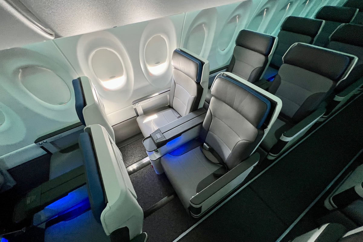 Inside Breeze Airways’ swanky Airbus A220 with 36 firstclass recliners