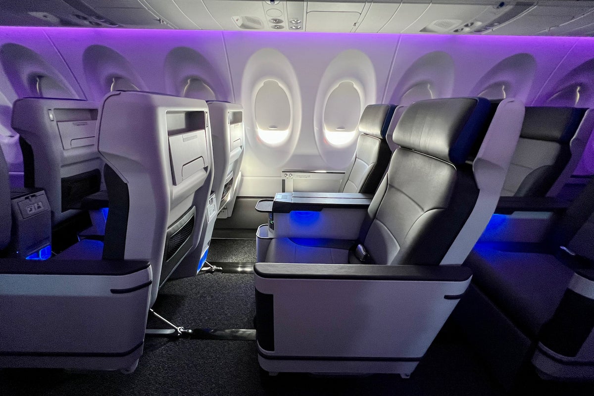 Inside Breeze Airways’ swanky Airbus A220 with 36 first-class recliners ...