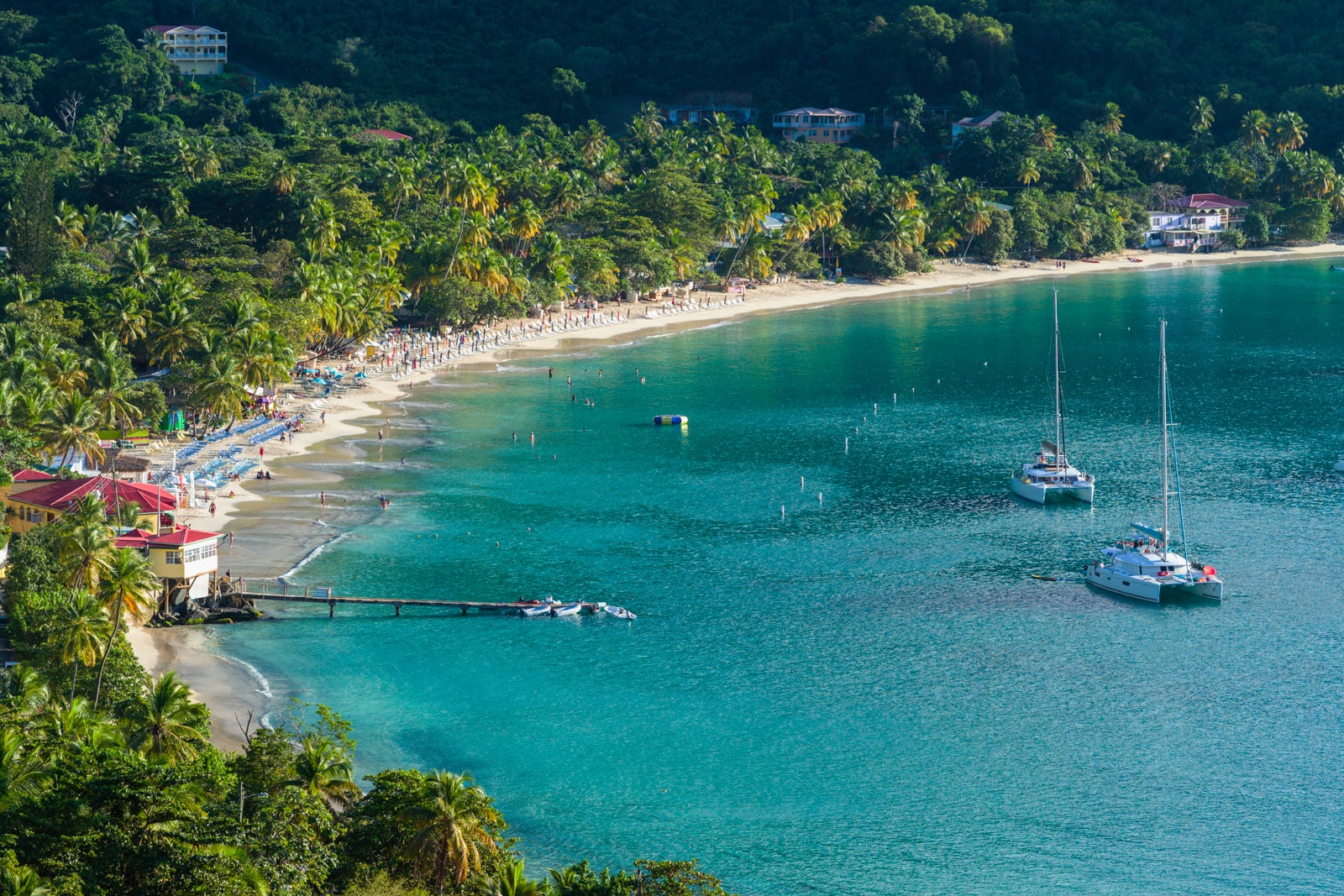 Landscape of the island of Tortola in the British Virgin Islands