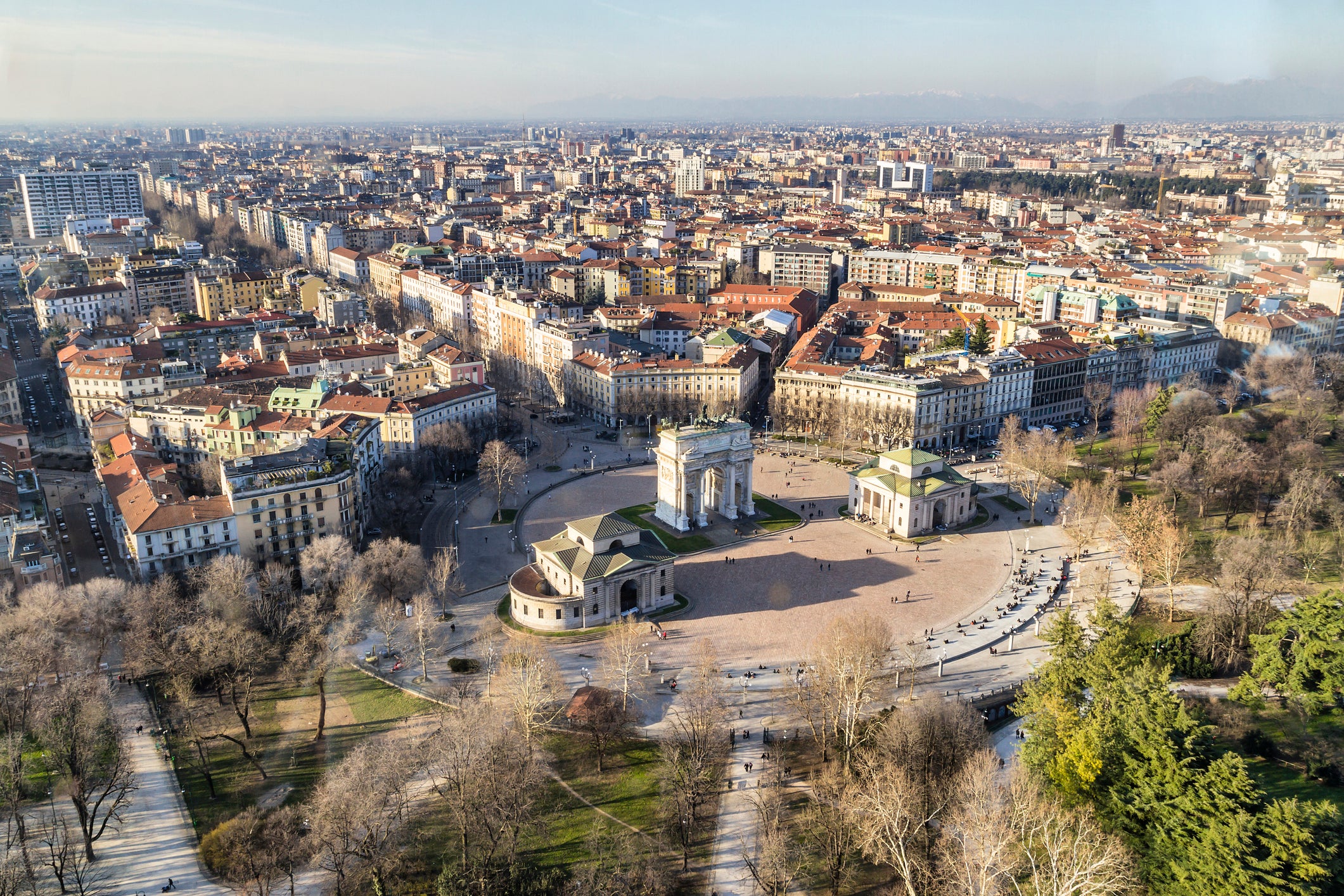 Overview of the city of Milan in Italy