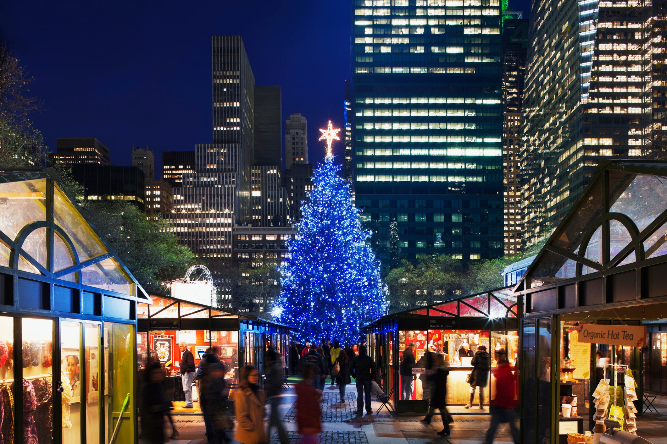 The Holiday Market in Bryant Park.