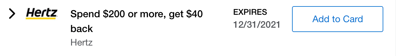Hertz Amex Offer