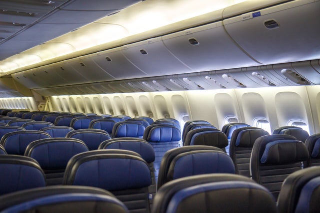 Economy cabin on a United jet