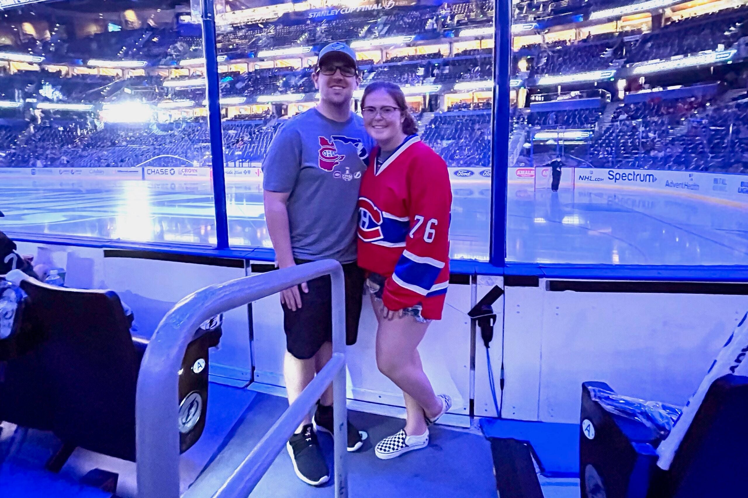 TPG reader Michael Brill and his wife at the 2021 Stanley Cup Finals