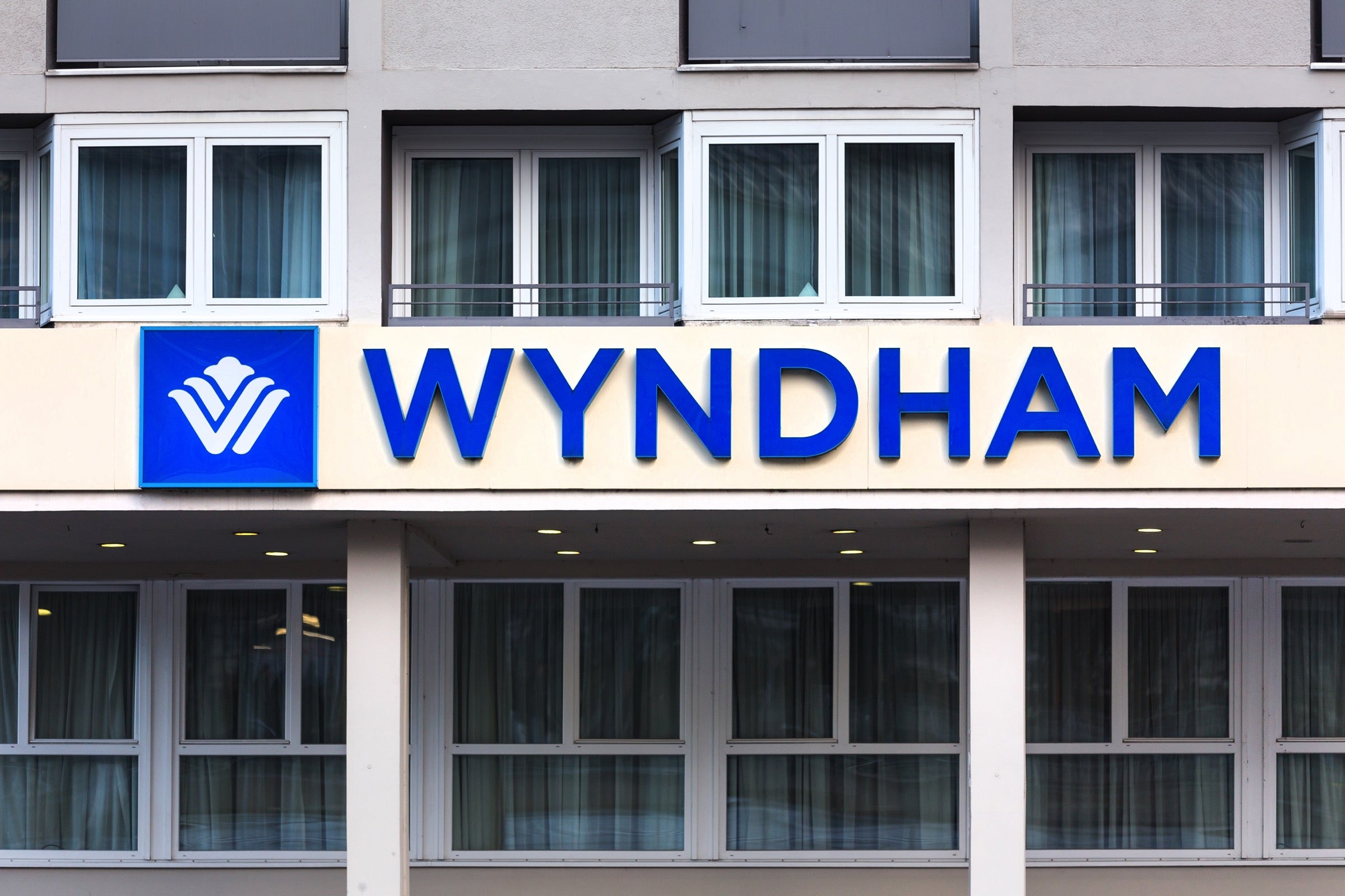 Wyndham sign on a hotel in Cologne Germany