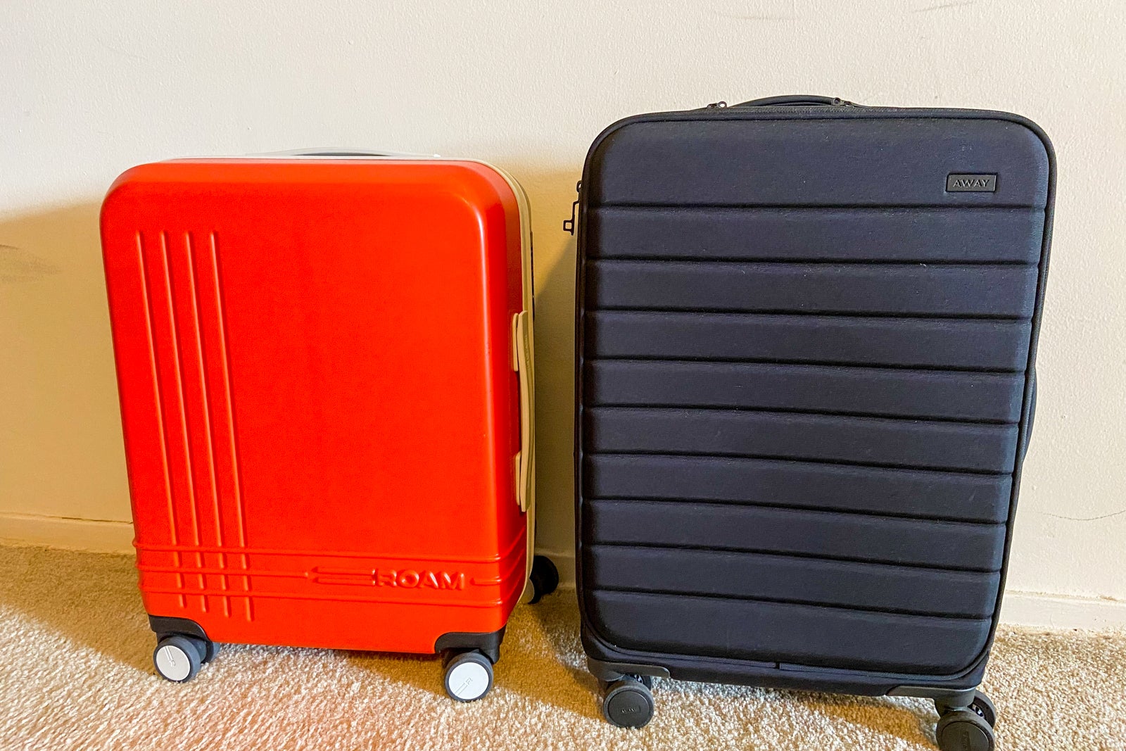 Carryon luggage showdown Away vs. Roam The Points Guy
