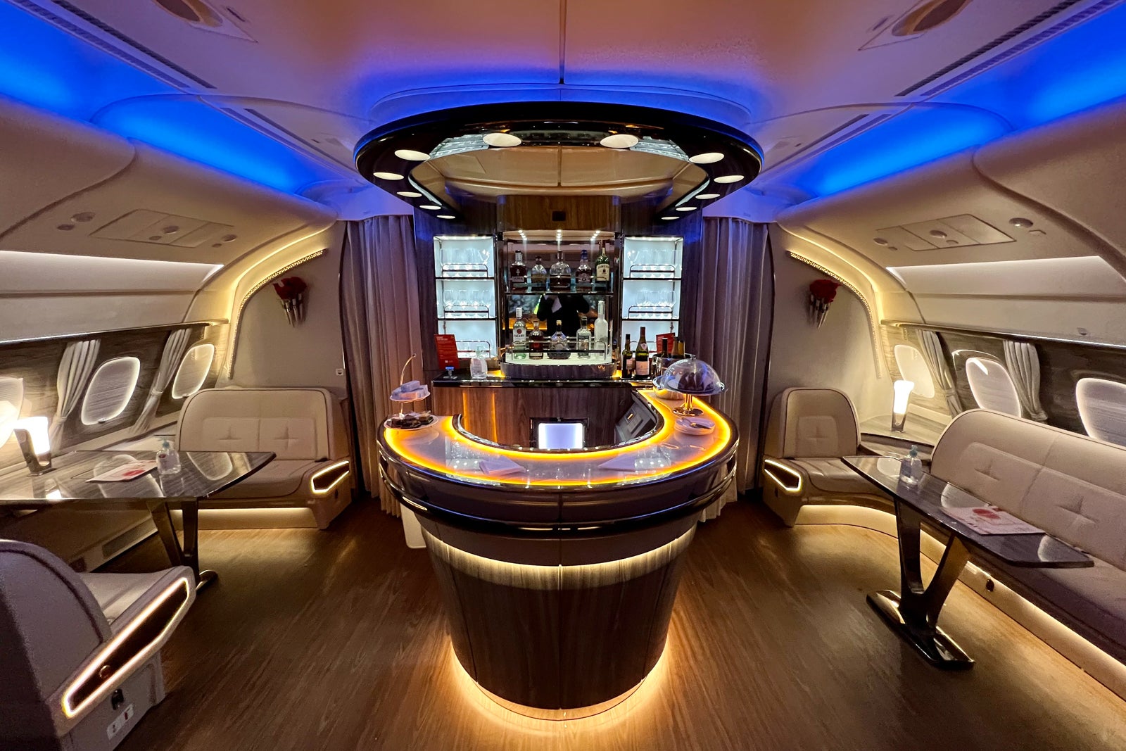 Emirates Airbus A380 Onboard Lounge Bar