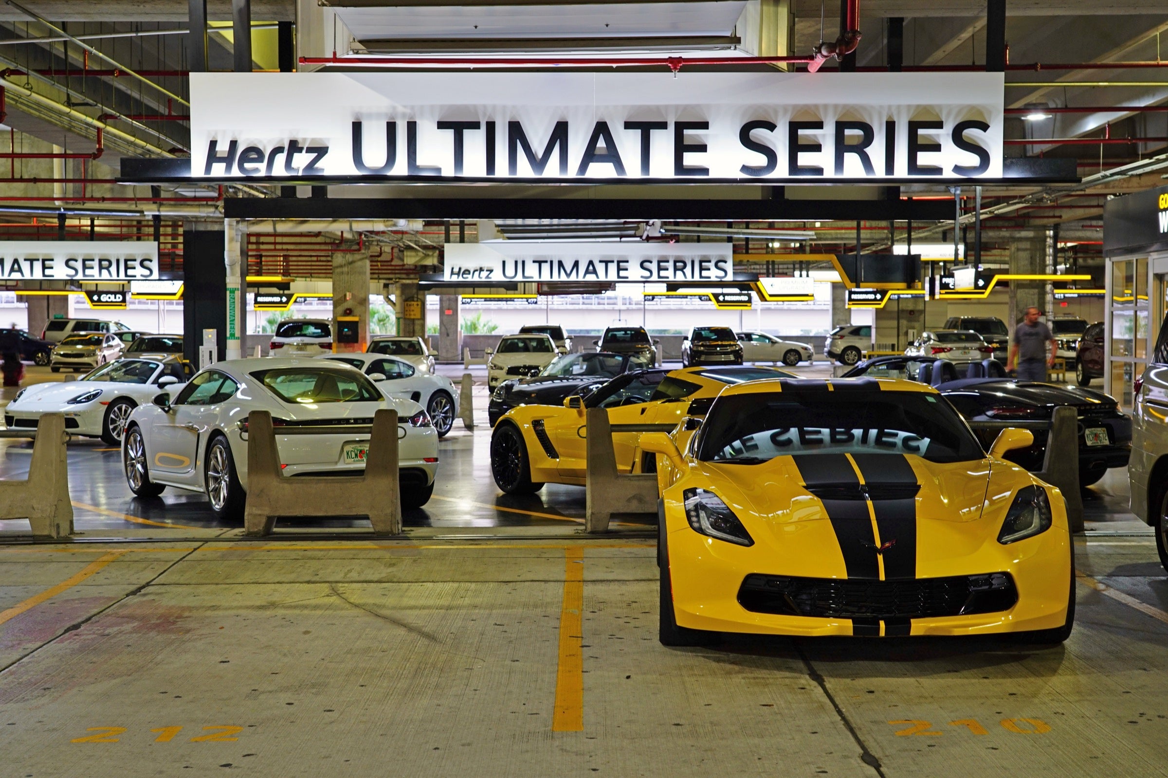 Hertz Corvette in the Ultimate Choice lot in Miami