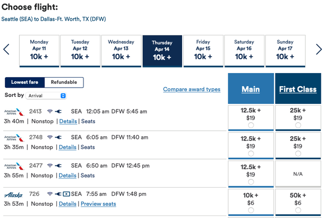 American award tickets again bookable on British Airways website - The ...