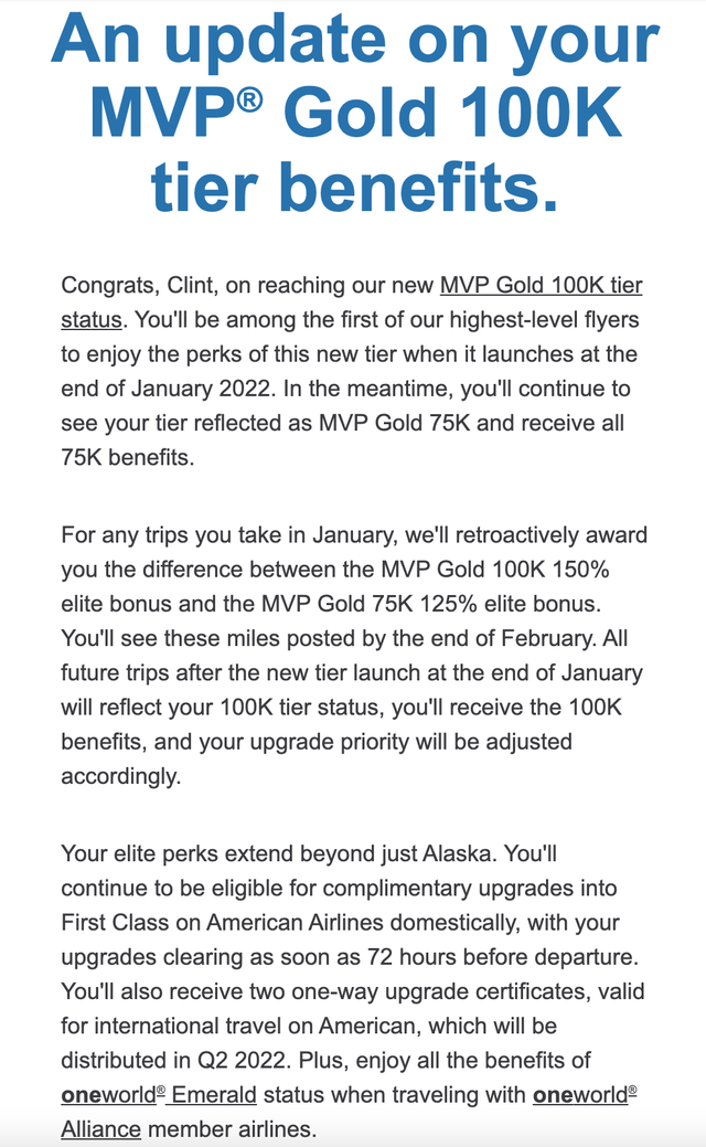 How and why I went for Alaska's new toptier status MVP Gold 100K The