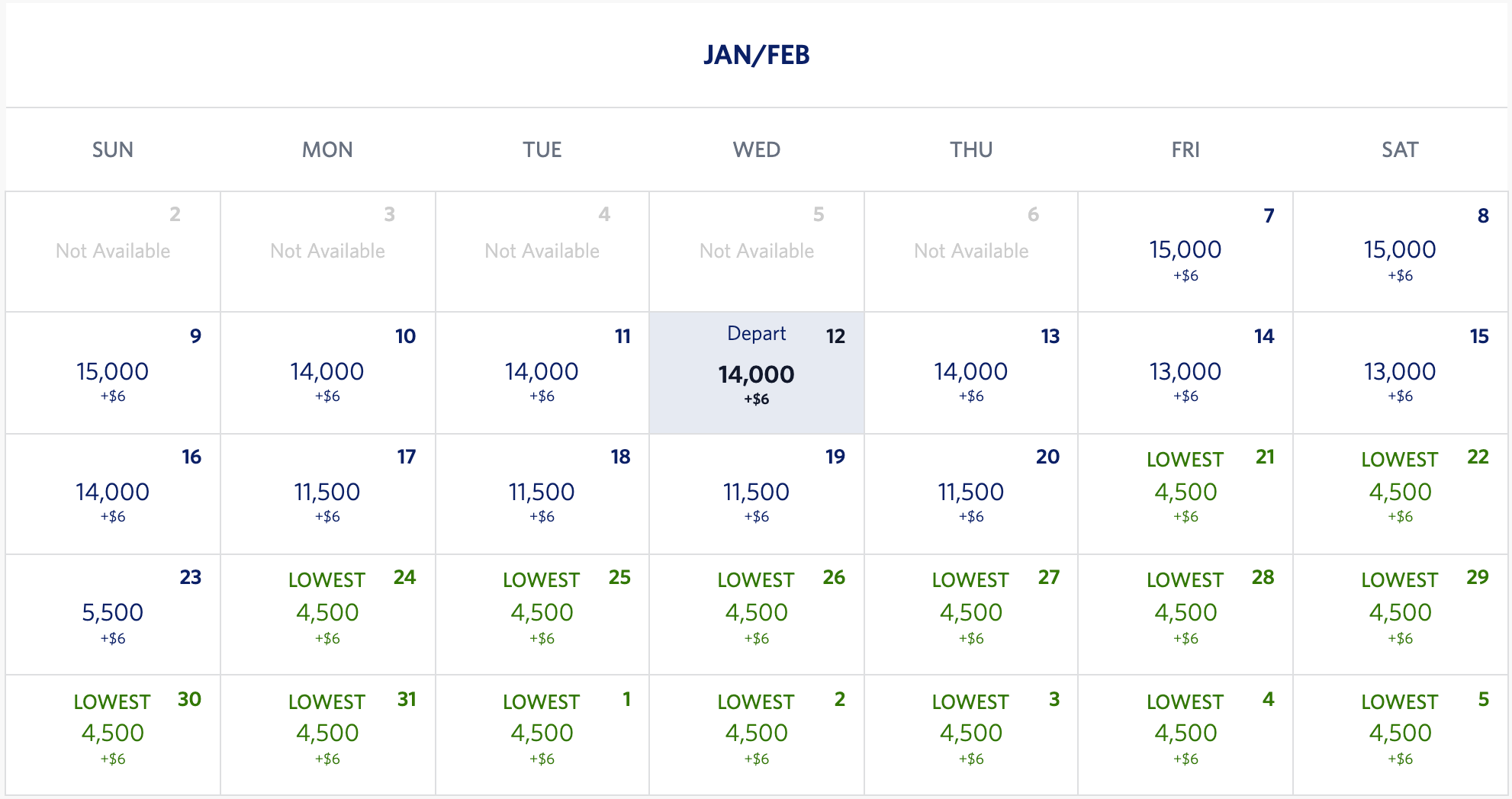 Last-minute Delta award prices from Detroit to Chicago in January 2022