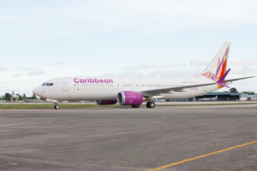 Caribbean Airlines new 737-8 Max jet. (Photo courtesy Caribbean Airlines)