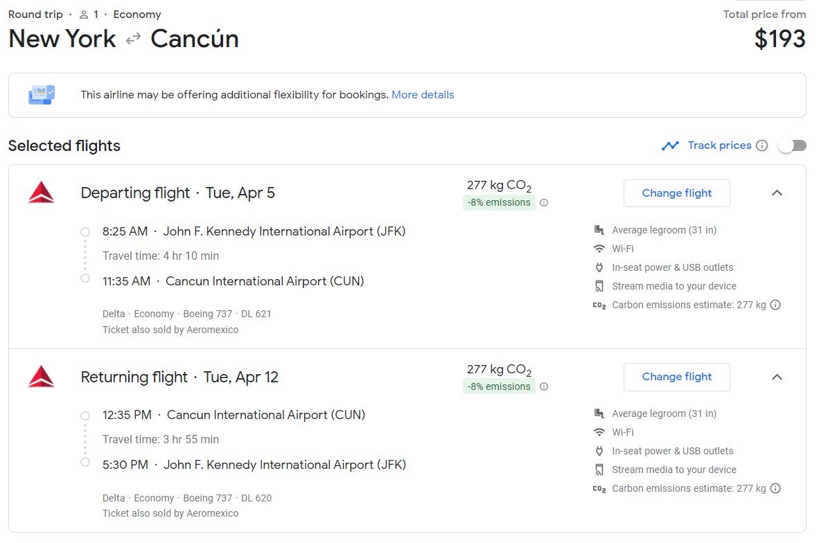 atl to cancun google flights