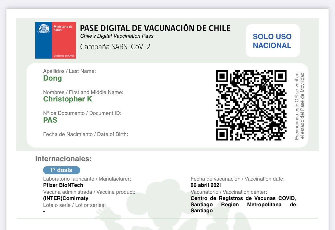 chile travel pass