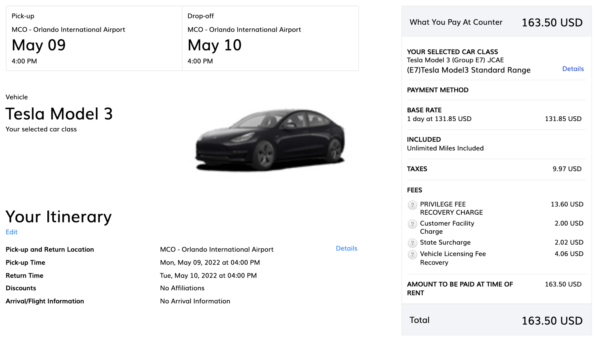 My experience renting a Tesla Model 3 from Hertz The Points Guy