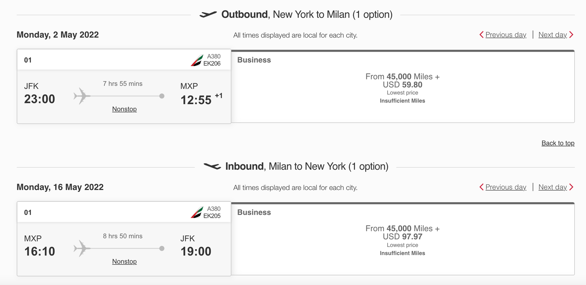 Book Emirates business class to Europe for 90,000 miles The Points Guy