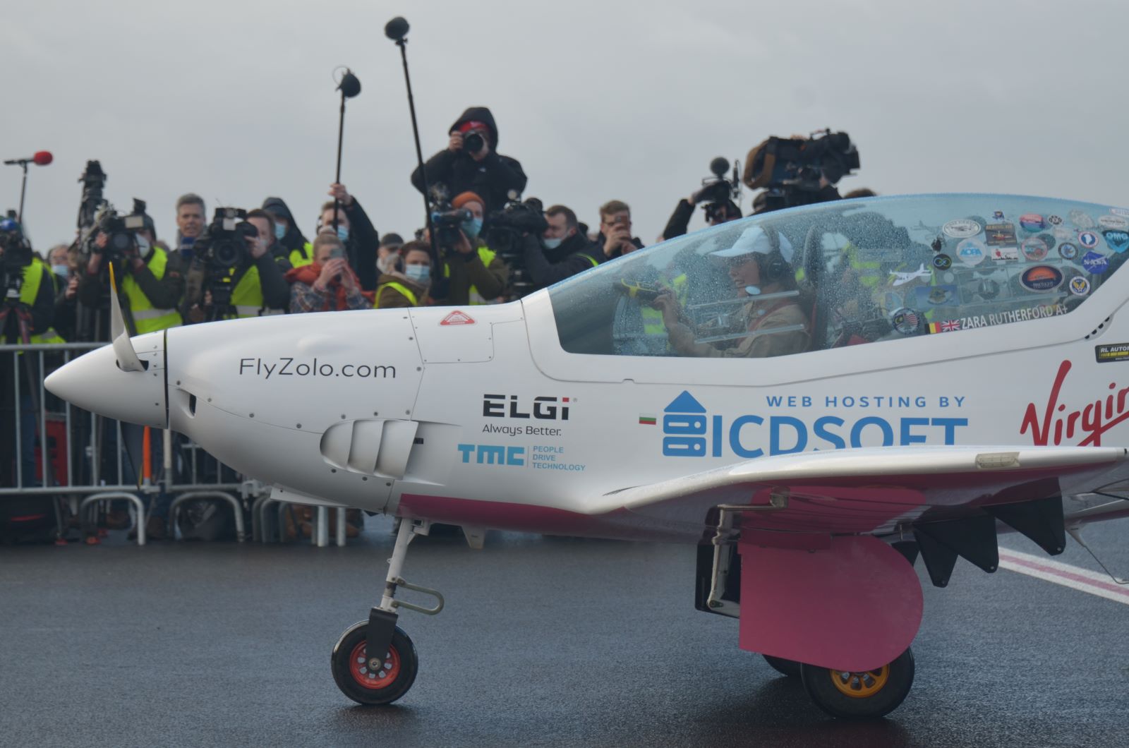 Zara Rutherford (19) becomes youngest woman to fly solo around the world. Kortrijk-Wevelgem airport, Belgium. 20 Jan. 2022 (Beatrice de Smet, Flyzolo) 472