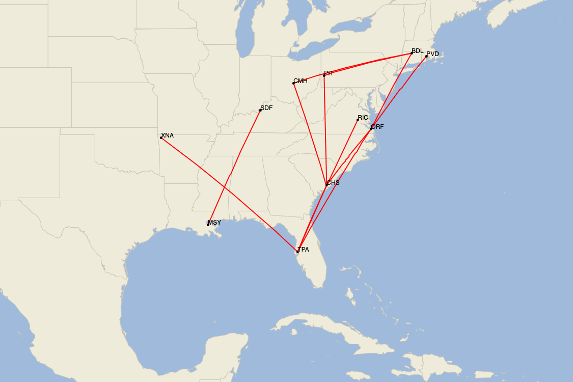 Breeze Airways Cuts 1 Route Shuffles 14 Others In Big Network Update   Map 