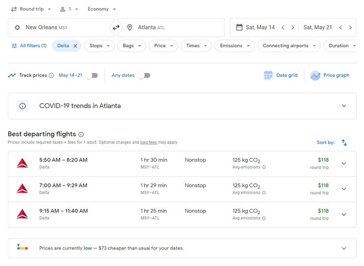 Deal alert Roundtrip Delta flights to Atlanta starting at 98 The