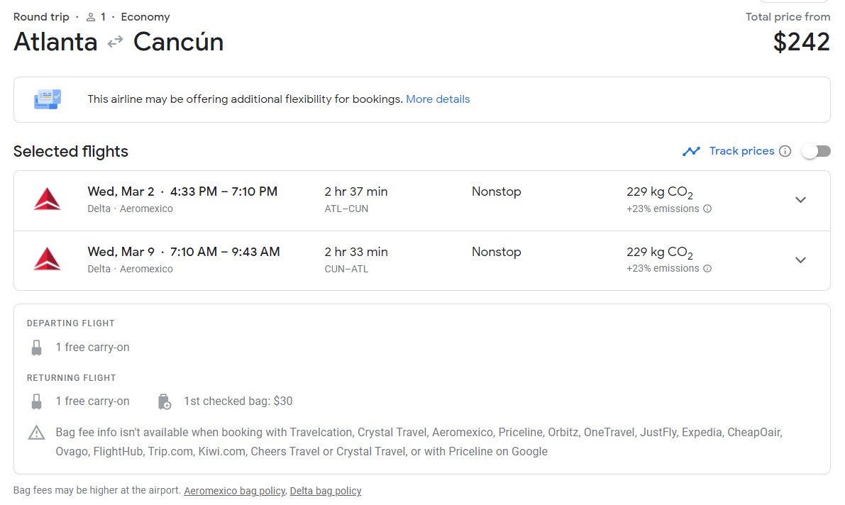 atl to cancun google flights