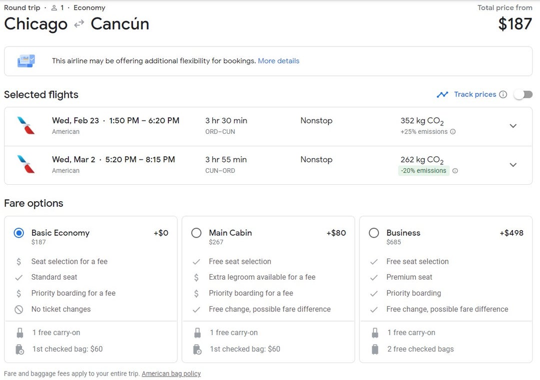 google flights lax to cancun