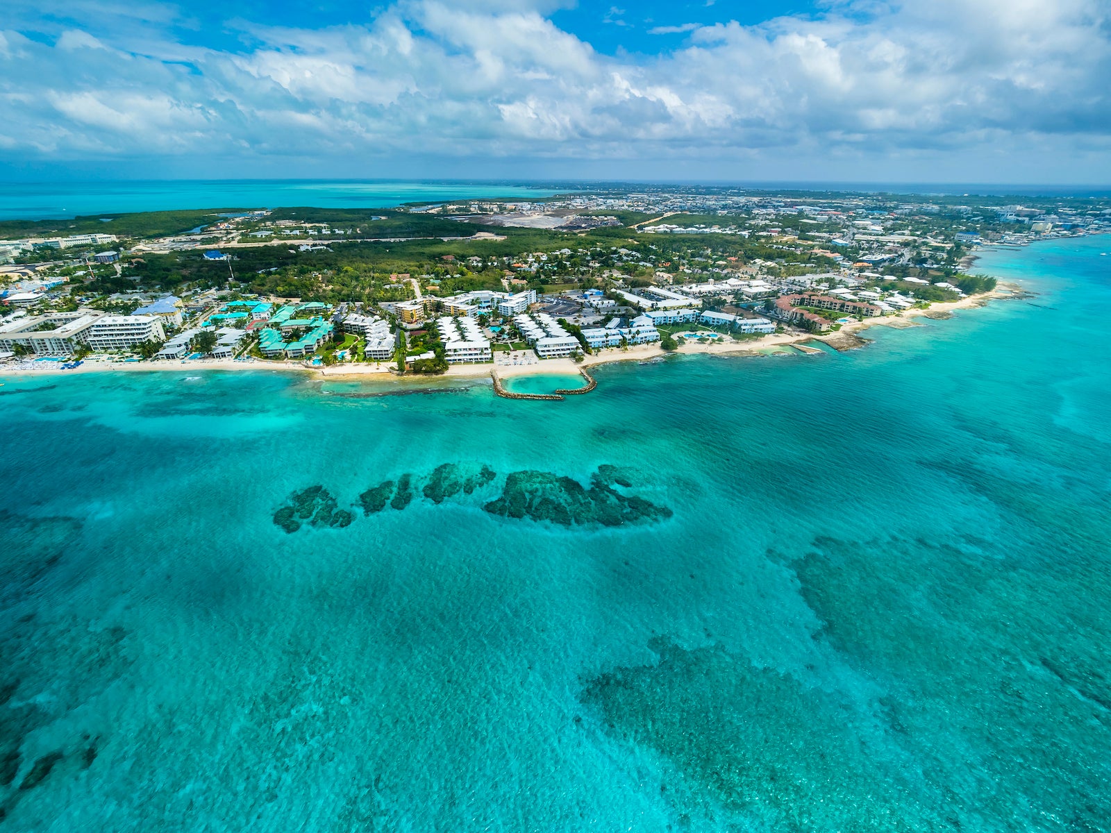 Aerial view of Cayman Islands