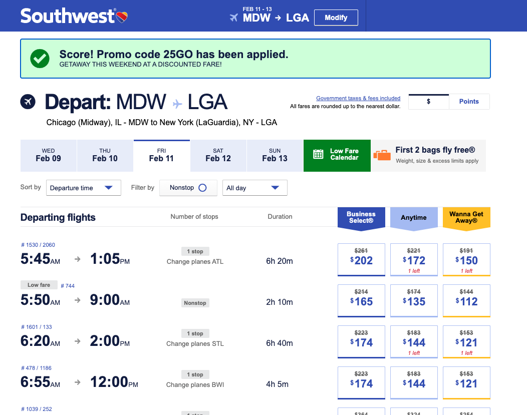 Southwest Deal Alert: 25% Off Select US Domestic Flights This Weekend ...