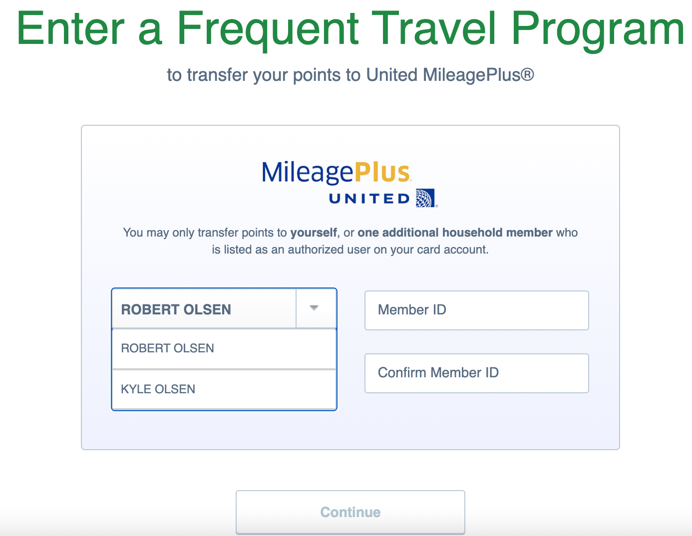 chase travel points to united