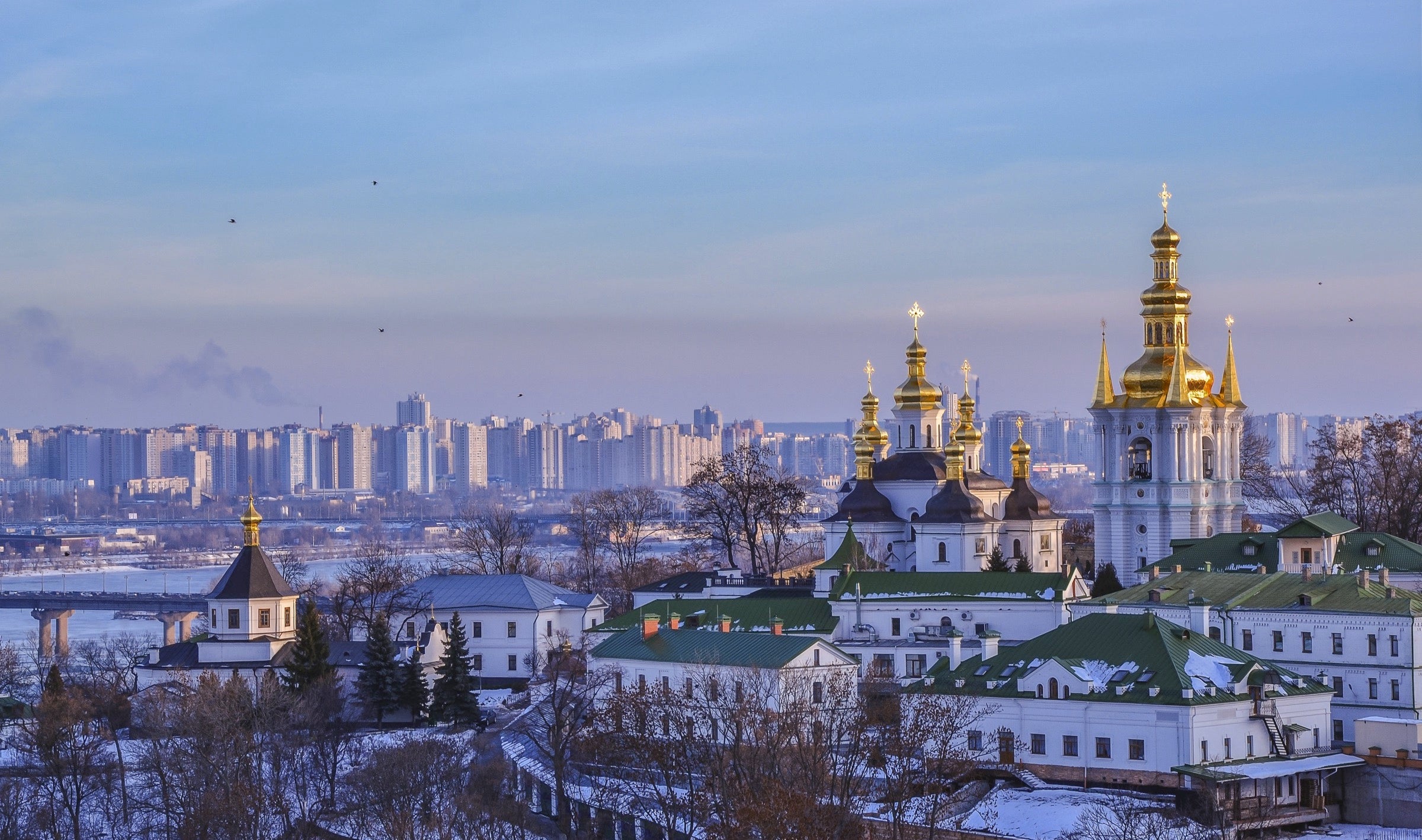 Panoramic view of Kiev Pechersk Lavra Monastery