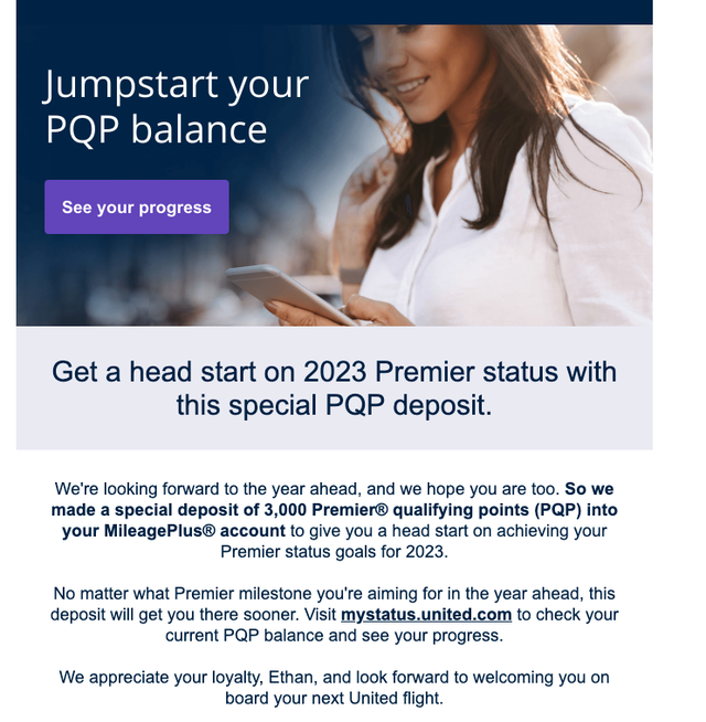 United Airlines is again giving bonus PQPs out to its elites The