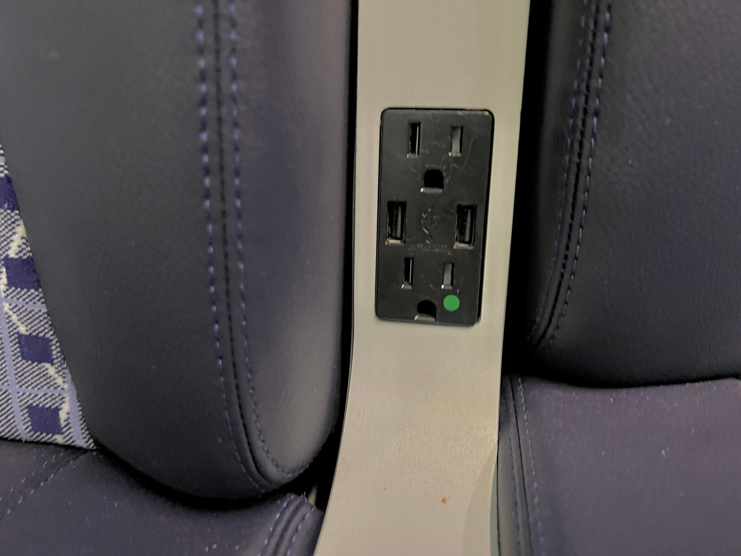 Power ports. (Photo by Chris Dong/The Points Guy)