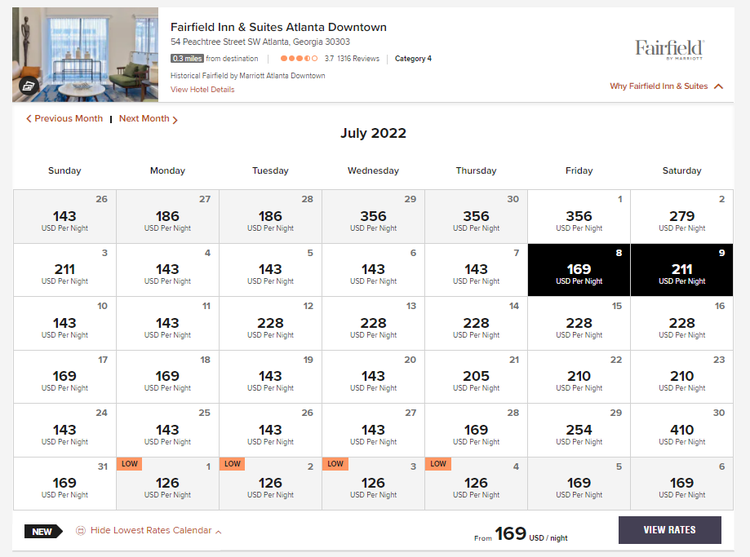 Preparing for dynamic pricing: Marriott's Lowest Rates Calendar is now