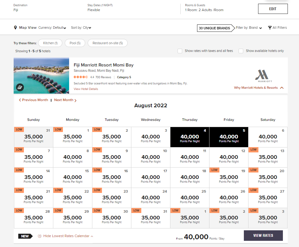 Preparing for dynamic pricing: Marriott's Lowest Rates Calendar is now