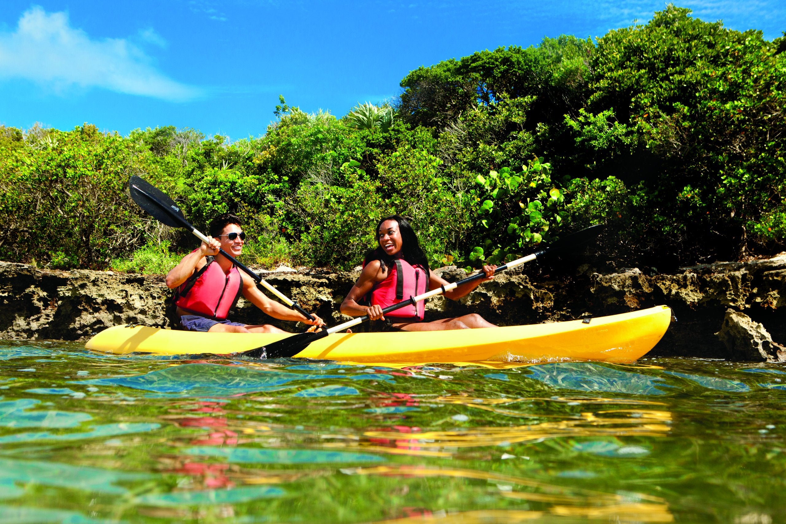 kayak shore excursion at Great Stirrup Cay