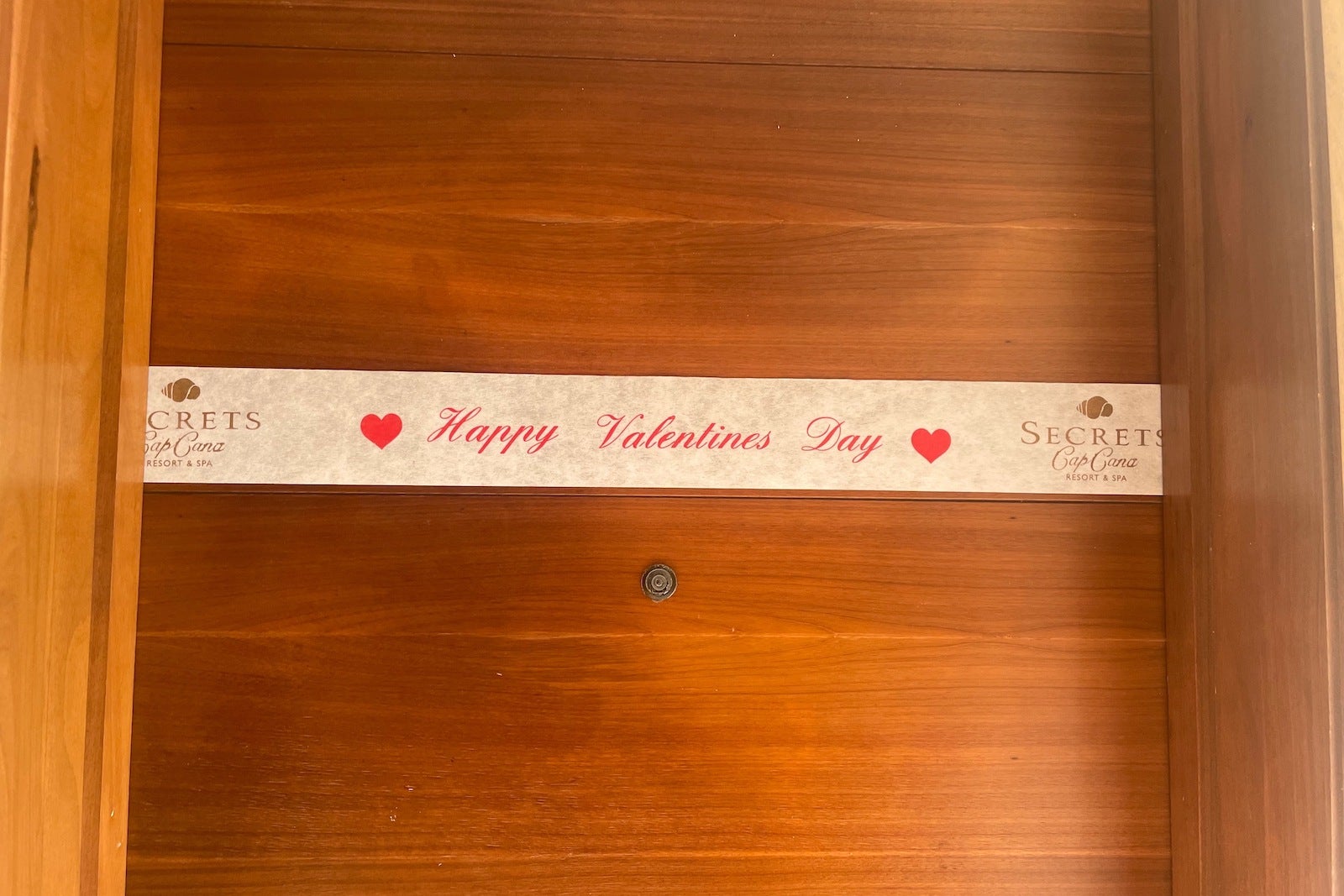 valentine's day banner around door