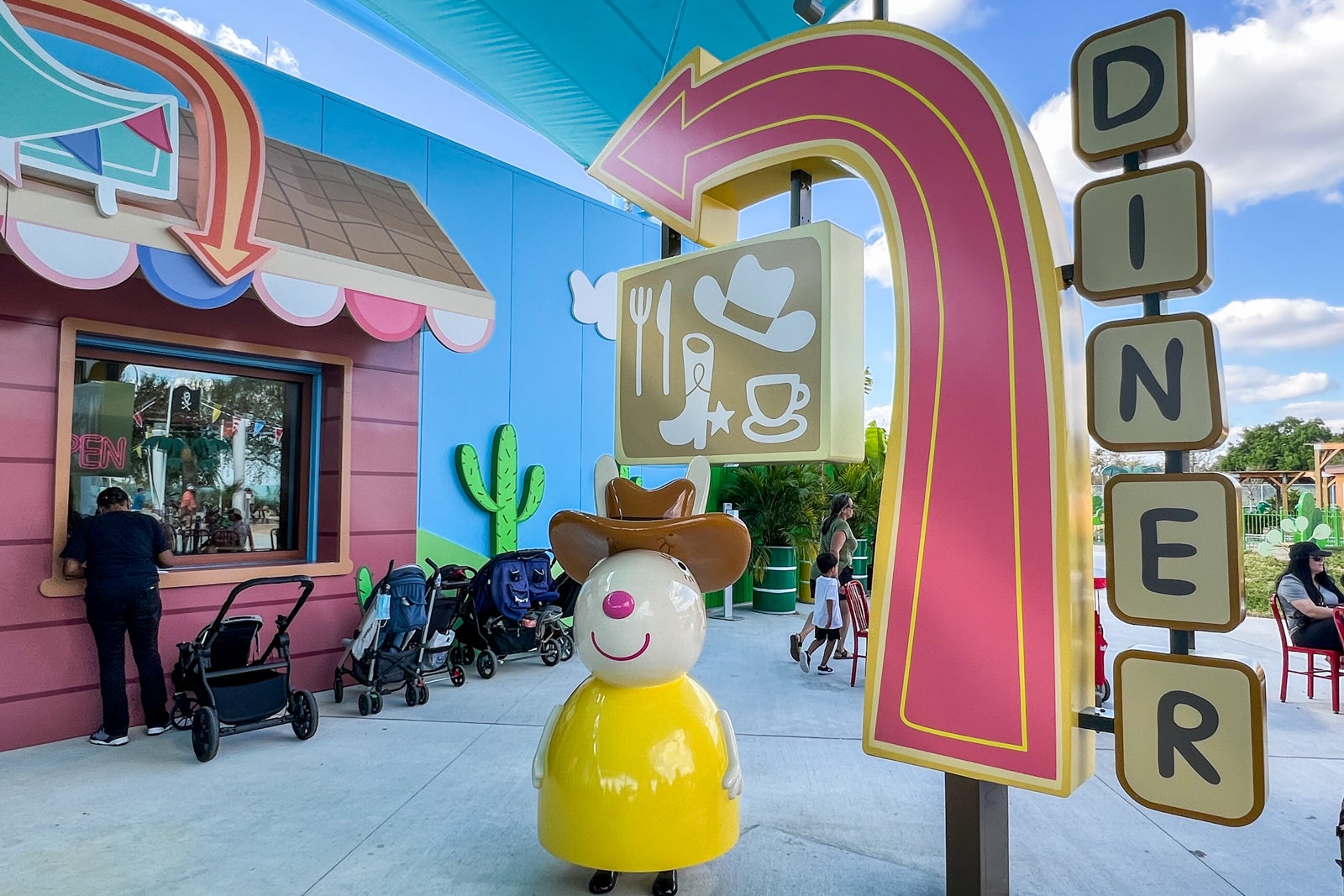 Exterior of diner at Peppa Pig Theme Park
