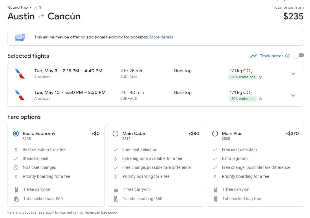 chicago to cancun google flights