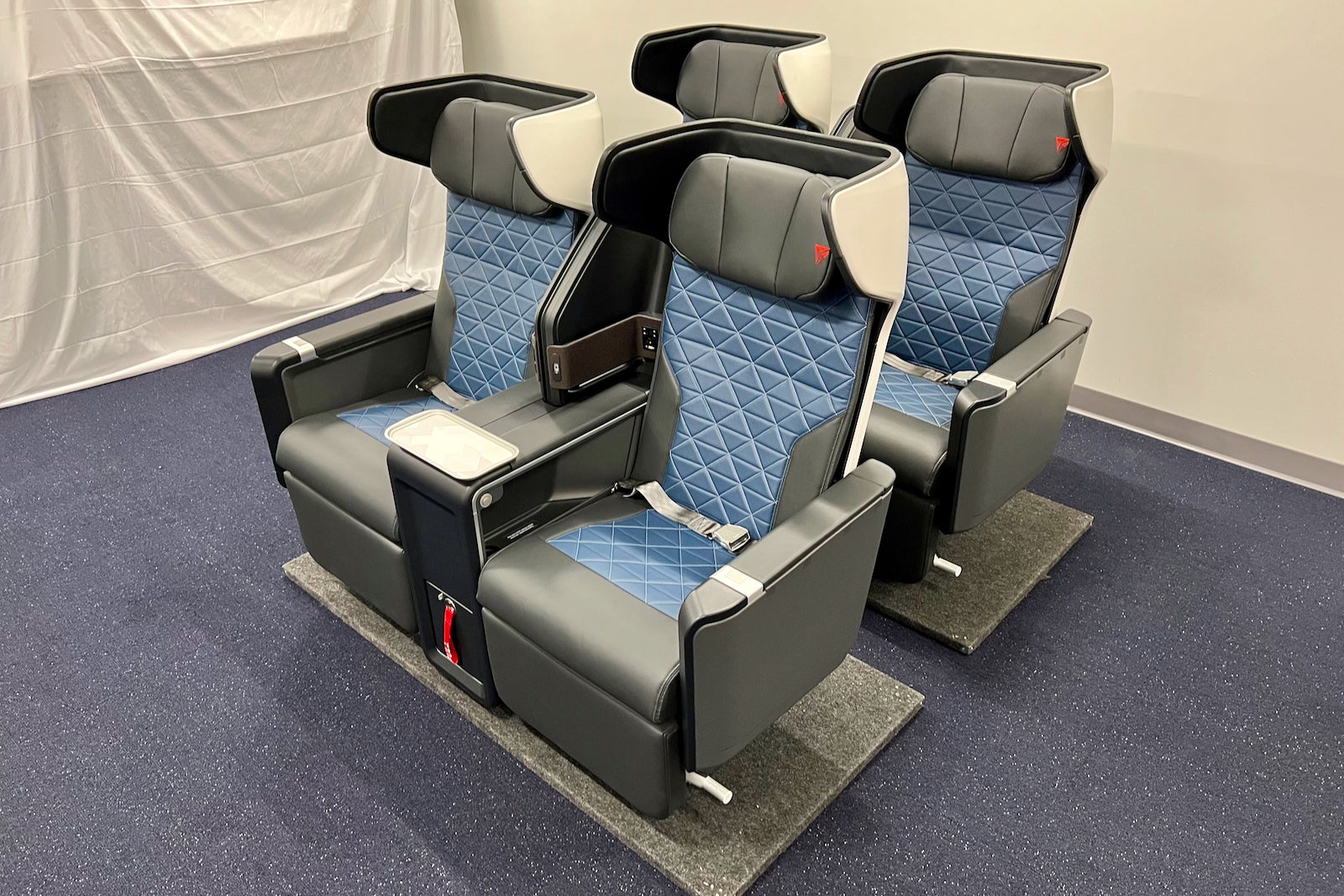 First Look Deltas Snazzy New First Class Recliners The Points Guy 