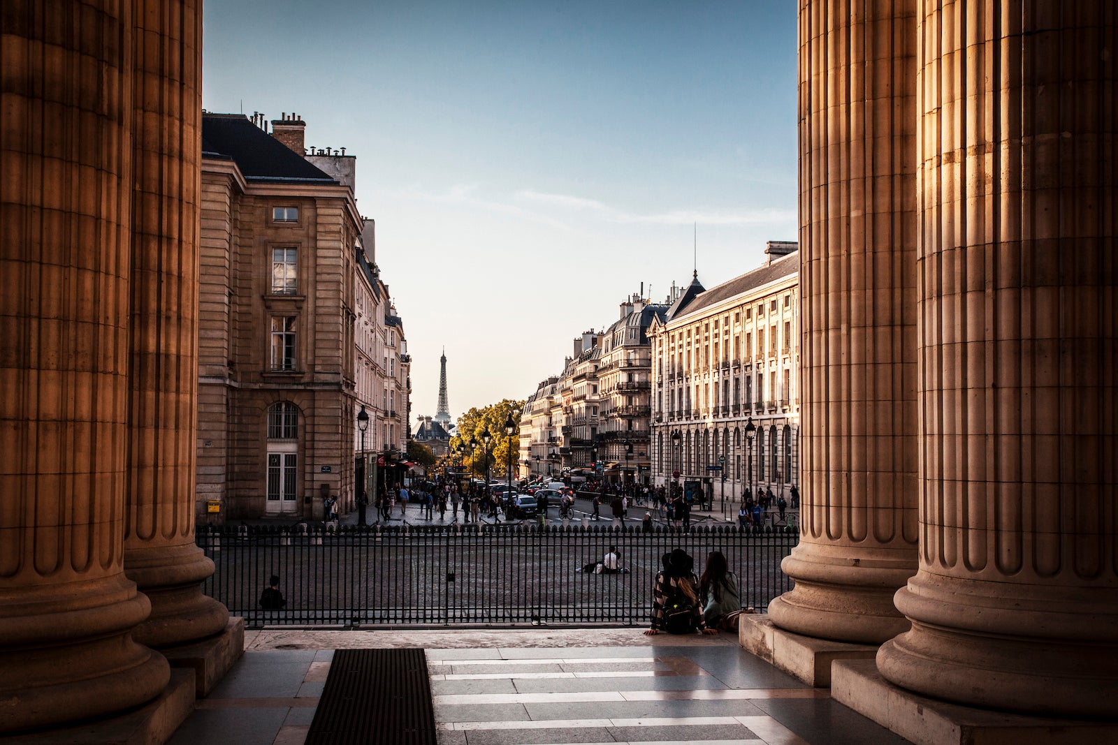 Street Amidst Buildings In City Against Sky