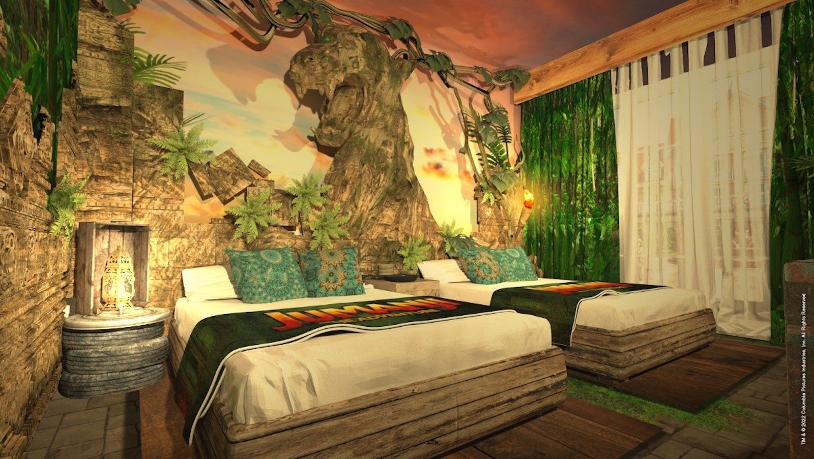 Jumanji-themed hotel room