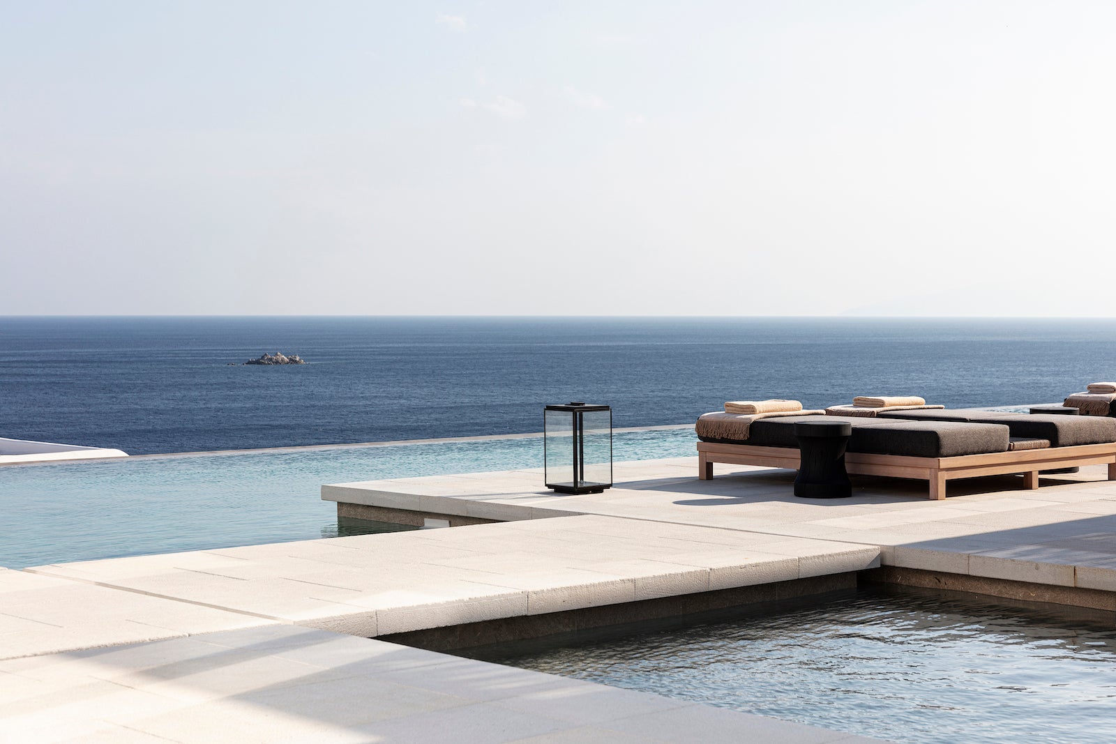 pool overlooking Aegean Sea