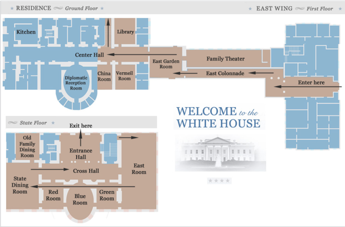 white house tour route