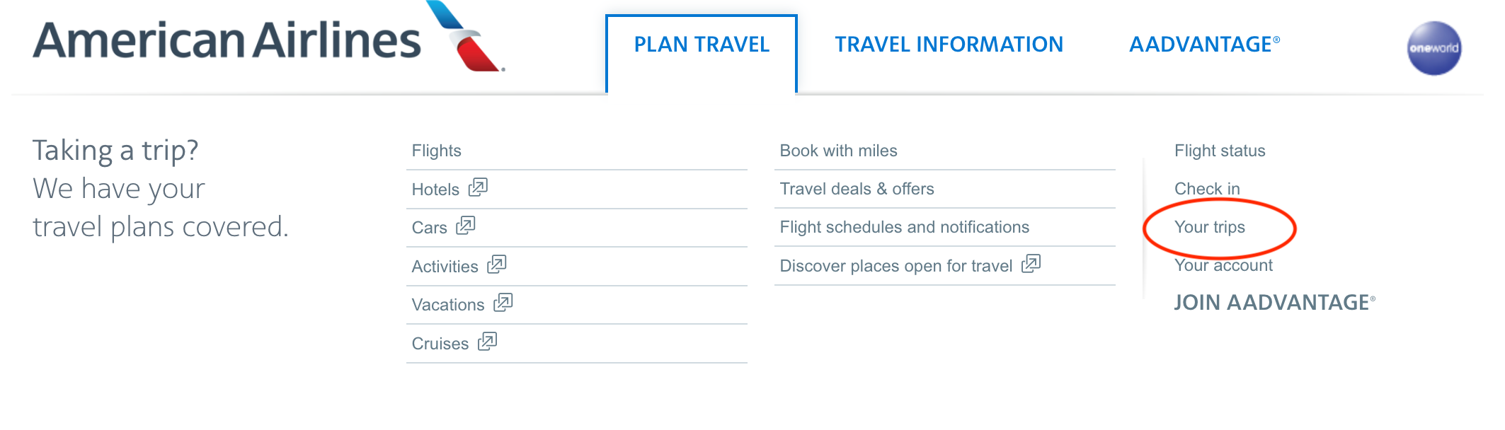 future travel credit american airlines